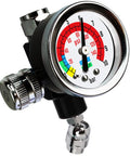Inline Air Pressure Regulator With Gauge 1/4 NPT for HVLP Sprayers and Pneumatic Tools, 0-140 PSI Adjustable, aluminum connector