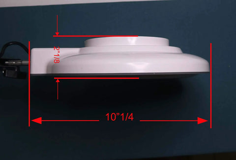 Side view of 3 In 1 Solder Smoke Absorber And Fume Extractor With LED Light showing dimensions.