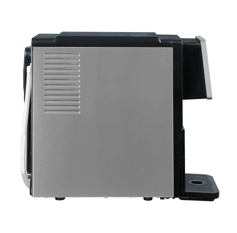 Side view of Touchscreen Nugget Ice Maker for Countertop with 33 lbs daily capacity in sleek slate finish