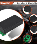 644cc CDI Module Box Replacement For Honda NX650 XR650L, durable ABS, ignition control unit details with connectors shown