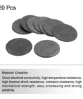 Heavy Duty Round Graphite Disk Ingot, 23 Mm Diameter, 1.2 Mm Thick, High Purity Graphite Plate For Melting, Casting And Electrolysis, 20 Pcs