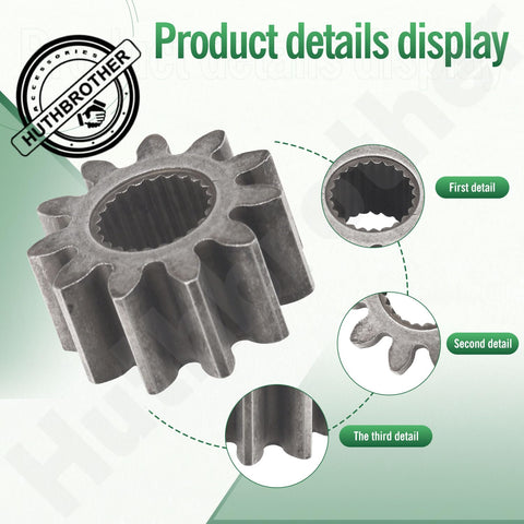 Close-up of 11-tooth pinion gear for Pinion Gear And Steering Bushing Kit For MTD Cub Cadet 717-1554 917-1554 Toro 112-0863 Replacement