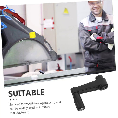 Woodworking Handle Nylon Crank Accessory Easy Install for Smooth Operation and High Efficiency Durable Wear Resistant Round Hole Design for Precise Adjustments and Quick Setup for Fast Tool Changes, in factory setting.