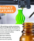 Image showing 3D Printer Nozzle Protection Coating That Keeps Material Buildup And Clogging Away High Temp Non Stick Layer For Cleaner Nozzles