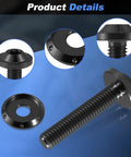 Close-up of 4x Titanium Windshield Screws Set For Harley Davidson Touring Road Glide And Road Glide Special 2015 To 2023 Black