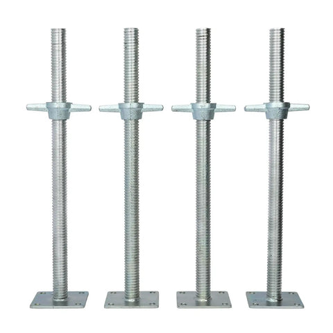 Heavy Duty Scaffolding Leveling Jacks 4 Pack Adjustable Screw Support Stands 24 Inch Height Range Galvanized Steel Build That Truly Crushes It On The Daily For Any Rig Ready Job Site Project