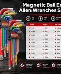 Top Tier 28-Piece Color-Coded Hex Key And Torx Wrench Set With Magnetic Ball Ends For SAE Metric Bolt Fixin' Plus T-Handle Speed Wrench Tool Kit Perfect For Guys Who Like Pro Gear, color-coded S2 steel set