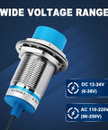 M30 Thread Capacitive Proximity Sensor Switch With Shielded Housing NPN Normally Closed DC Type LED close-up view