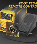 5 Pin TIG Welding Foot Pedal With 16 Ft Cable Adjustable 0 To 250 Amps Non Slip Surface Amperage Control next to welder