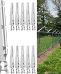 10 Pack Barbed Wire Arm For One And Three Eighths Inch Chain Link Fence Height Extender Galvanized Steel For Garden And Outdoor Fences