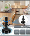 16 Piece Adjustable Furniture Leveling Feet Set for Cabinets, Sofas, Tables and Chairs with Black Metal Leg Levelers