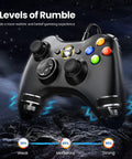 Wired Xbox 360 Controller For PC And Windows 11 10 8 7 With Upgraded Joysticks And Enhanced Dual Vibration.