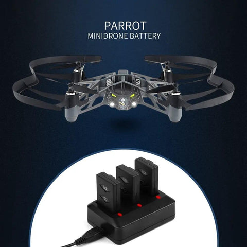 Replacement Battery Kit Three Pack 660mAh For Parrot MiniDrone Jumping Sumo Swing Mambo Rolling Spider With Charger