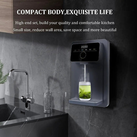 Wall Mounted Water Dispenser With Electronic Lock And Dual Temperature Control for break room, dispensing hot water.