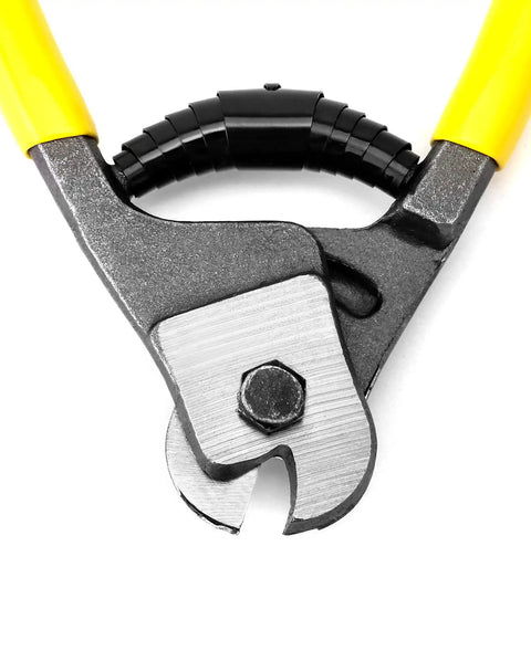 Close-up of Heavy Duty 8 Inch Steel Wire Cutter and Manganese Alloy Cable Pliers Cuts 1/4 Inch Wire Like Butter.