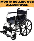 4 Pcs Replacement Wheelchair Wheels 8 Inch Universal Anti Slip Casters For Wheelchairs Walkers Rollators Black installed