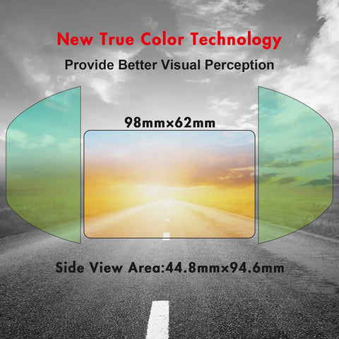 Auto Darkening Welding Helmet With LED Light And Large Viewing Area 3.86 By 2.44 Inches, side view clarity illustration
