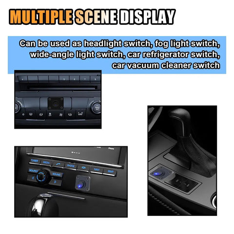 Multiple scenes showing 12V 20A Waterproof Rocker Toggle Switch Panel With USB Charger And LED Indicator used in various car controls