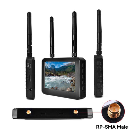 Compact 4.3 Inch FPV Monitor With DVR, 5.8GHz 40 Channel Receiver, 800x480 IPS Display, Built In Battery, FPV Goggles Compatible