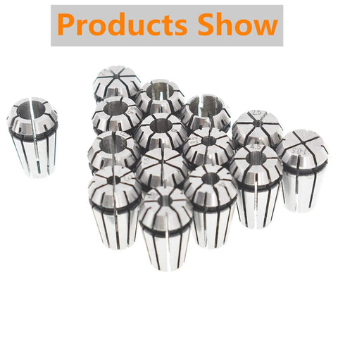 ER11 Spring Collet Set 15 Pieces From 1mm To 7mm Plus One Eighth And One Quarter Inch For CNC Milling Lathe Tool Holding And Engraving Machines