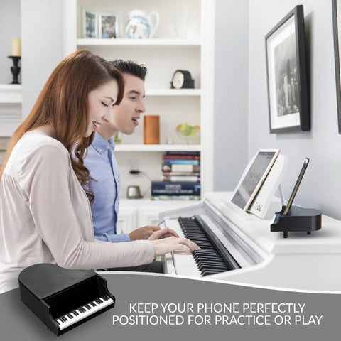 Sturdy Piano Phone Stand For Desk And Bedside Holder That Grips Up To 8 Cm Wide Phones Perfect On Piano With Two People Playing