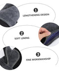 Built Tough As Nails Heat Resistant Oven Gloves For Bbq Grilling And Welding Industrial Grade showing soft lining and fine workmanship.