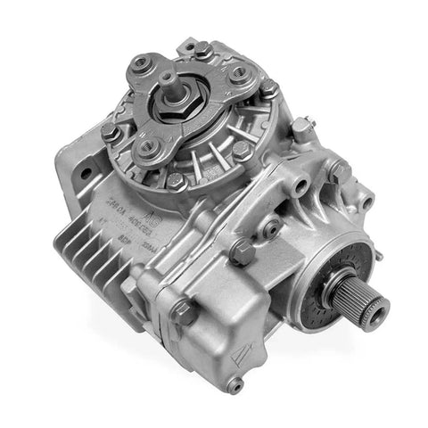 Rear Axle Transmission Transfer Case Assembly For VW Passat CC Tiguan 4 Motion And Audi Q3 Quattro With Beefed Up Reinforced Differential Housing And Upgraded Locking Function For High Horsepower Builds 0AU409053T Auto Parts silver metal unit shown front angle