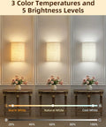 Battery Operated Wall Sconce Set Of Two With Remote And Usb C Rechargeable Power No Drill Setup That Is Totally Renter Friendly And Delivers Smooth Ambiance Vibes Without Having To Pay Cash For An Electrician showcasing 3 color temperatures and ambient lighting options.