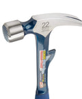 Hammertooth Hammer 22 oz USA Made Straight Rip Claw Hammer With Milled Face And Shock Reduction Grip close-up view