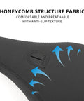 Close-up of BS01 BMX Saddle with honeycomb structure fabric, showcasing anti-slip texture and breathability for smooth rides.