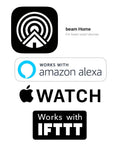 Smart Garage Door Opener Controller With WiFi Upgrade Turns Your Standard Opener Into Voice Command Ready Smart Home Hub With Alexa Google Assistant IFTTT Remote Access No Annual Subscription Required compatibility logos