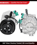 Heavy Duty AC Compressor With Clutch For Hyundai Elantra 2017 To 2020, showing front view with pulley and connectors.