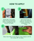 Diagram showing application of Fork Stanchion and Shock Lube for bikes, featuring cleaning, applying, and wiping steps for smooth suspension.