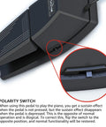 Extra Wide Sustain Pedal For Digital Pianos With Anti Slip Silicone Pads, Tilted Comfort Surface And Polarity Switch close-up