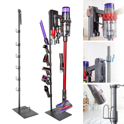 Durable Floor Storage Stand For Dyson V15 Detect V11 V10 V8 V7 V6 Cordless Vacuum Cleaners With Full Metal Organizer And Six Hooks