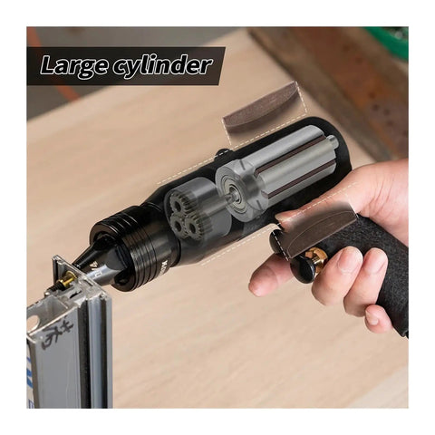 All In One Pneumatic Rivet Gun Kit For Blind Riveting And Rivnut Installation, showing internal mechanism and lightweight aluminum body.