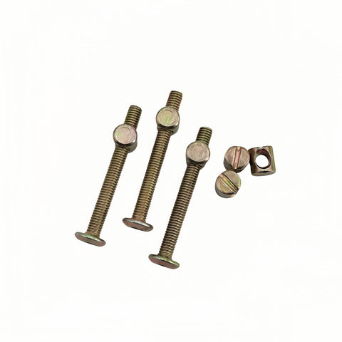 12 Piece M6x55mm Furniture Barrel Bolts And Nuts Kit With Hex Key For Cribs And Bunk Beds Heavy Duty Zinc Alloy Hardware Set components
