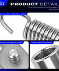 Close-up of stainless steel components from 1965-1982 Corvette LH RH parking brake kit showing spring and bolt details.