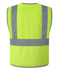 Top Shelf Kids Construction Vest Built Different For Street Ready Safety Featuring Heavy Duty 3M Reflective Strips Hitting Every Ansi Rule In Bold Yellow Polyester Keeps Your Little Crew Safe And Cool Daily - back view