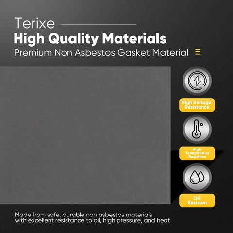 Terixe gasket material sheets, 3-pack, 15x11.8 in, gray non-asbestos