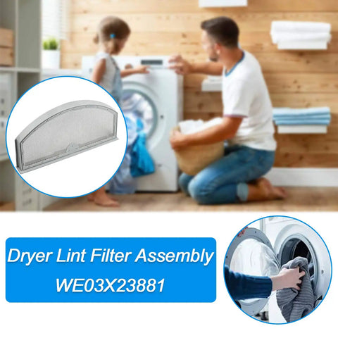 Dryer Lint Screen Replacement Fits GTD Series Models Like GTD33EASK0WW GTD45EASJ3WS in a laundry room setting