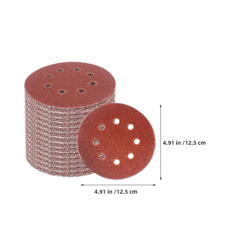 Pro Grade 8 Inch Sanding Discs With 150 Pack Hook And Loop Pads For Fast Dust Extraction, Durable dry sandpaper stack and disc.