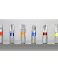 Color-coded bits from 32 Piece Screwdriver Bit Set With Compact Case And Belt Clip Includes PH1 PH2 PH3 Pozidriv Bits Heavy Duty