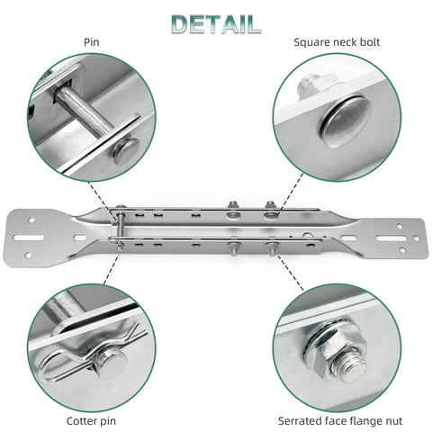 Adjustable Garage Door Reinforcement Bracket Kit For Openers And Parts, Heavy Duty Door Operator Support, Extends To 18, 21, Or 24 Inches, Easy Install And Built To Last, Sag Free