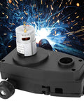 Compact DC 24V 15W MIG Welder Wire Feeder Kit for 0.6mm to 1.0mm solder wire in action with sparks