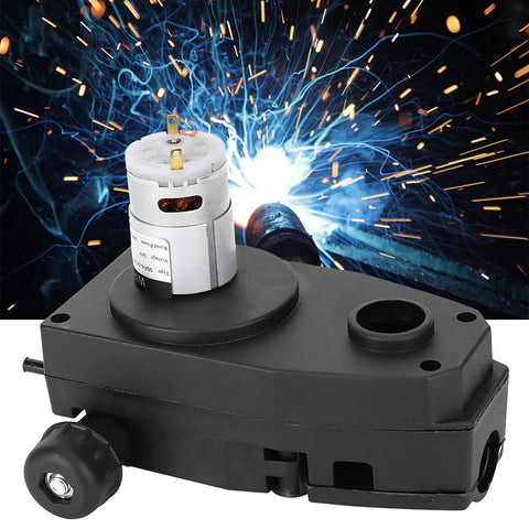 Compact DC 24V 15W MIG Welder Wire Feeder Kit for 0.6mm to 1.0mm solder wire in action with sparks