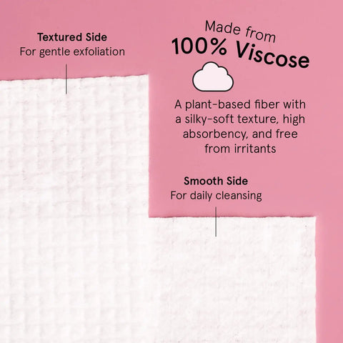 Ultra Soft Disposable Face Towels For Travel Essentials On The Go Extra Large Wipes For Cleanse And Makeup Removal Highly Absorbent And Lint Free Vegan Facial Tissues 60 Count textured and smooth sides