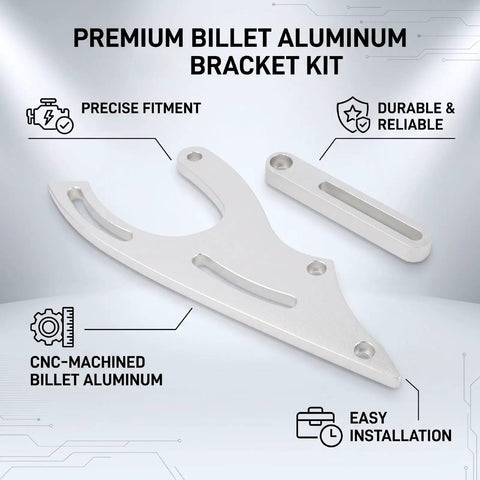 Heavy Duty Billet Aluminum CNC Power Steering Pump Bracket Kit Mid Mount V Belt Fit For 289 302 351W SBF Engines Plus 64-69 Cars And Trucks Make Your Ride Rock Smooth, CNC-machined parts