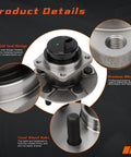 Rear Wheel Hub And Bearing Assembly Fits Pontiac Vibe 2003 2008 Toyota Celica 2000 2005 Corolla Matrix Prius 2004 2009 Scion tC 2005 2010 ABS 5 Lug FWD close-up of steel wheel bolts and seal design