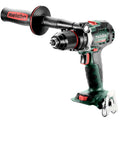 Straight Shooter 18 Volt Brushless Cordless Drill Driver Bare Tool With No Battery Or Charger Included Green Shell And Rugged Metal Box side view